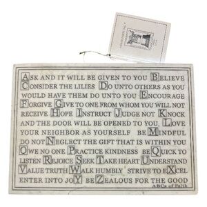 Vintage House Parts Inspirational Plaque with Black Text